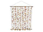 Shell Rattan Wall Hang 24 Inches Width 78 Inches Height