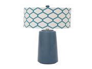 Cer Mtl Blue Table Lamp 30 Inches Height
