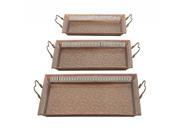 Mtl Tray Set Of 3 22 Inches 24 Inches 25 Inches Width