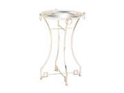 MTL MIR ACCENT TABLE SLV 19 W 28 H