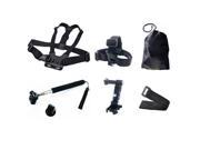 Chest Head Mount Monopod Pole Adjustment Base Wrist Strap For GoPro 1 2 3 Camera 6 in 1 for GoPro Hero 1 2 3 3+