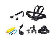 6 In1 Chest Belt Strap+Auto Suction Cup+Handlebar Seatpost+Floating Grip+Handle Monopod For GoPro 1 2 3 3+ Camera