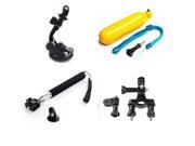 Suction Cup+ Floating Grip +Monopod +Pole Handlebar set For GoPro hero 1 2 3 3+
