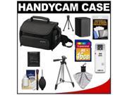 Sony LCS-U20 Medium Carrying Case for Handycam, Cyber-Shot, NEX Digital Camera (Black) with 16GB Card + NP-FV70 Battery + Tripod + Accessory Kit