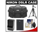 Nikon 5874 Digital SLR Camera Case - Gadget Bag with EN-EL14 Battery + Charger + Tripod + Cleaning Kit