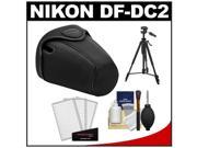Nikon CF-DC2 Semi-Soft Holster Digital SLR Camera Case for D3200, D5100, D5200, D5300 with Tripod + Cleaning Accessory Kit