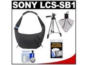 Sony LCS-SB1 Sling Case for Handycam, Cyber-Shot, NEX Digital Camera (Black) with Tripod + Accessory Kit