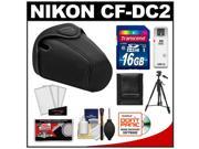 Nikon CF-DC2 Semi-Soft Holster Digital SLR Camera Case for D3200, D5100, D5200, D5300 with 16GB Card + Tripod + Accessory Kit