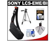 Sony LCS-EME/BI E-Mount NEX Digital Camera Sling Case with Tripod + Accessory Kit