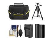 Nikon Starter Digital SLR Camera Case - Gadget Bag with EN-EL15 Battery + Charger + Tripod + Accessory Kit for D7000, D7100