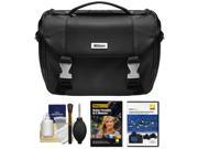 Nikon Deluxe Digital SLR Camera Case - Gadget Bag with 2 Instructional DVDs + Cleaning Kit