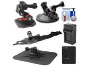 Essentials Bundle for GoPro HD HERO 3 Action Camcorder with Curved Helmet, Arm & Car Mounts + Battery + Charger + Accessory Kit