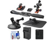 Essentials Bundle for GoPro HD HERO 3 Action Camcorder with Helmet, Flat Surface & Car Mounts + Battery + Charger + Accessory Kit