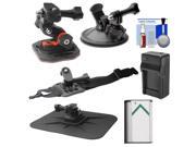Essentials Bundle for Sony Action Cam HDR-AS30V, AS15 & AS100V Camcorders with Curved Helmet, Arm & Car Mounts + Battery + Charger + Accessory Kit