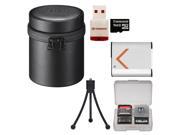 Sony LCS-BBL Carrying Case for DSC-QX100 Camera (Black) with 16GB Card & Reader + Battery + Flex Tripod + Accessory Kit
