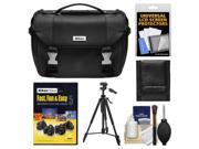 Nikon Deluxe Digital SLR Camera Case - Gadget Bag with Tripod + Nikon School Instructional DVD - Fast, Fun, & Easy 5 for D5000, D3100, D3000