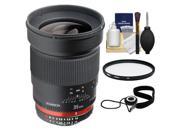 Rokinon 35mm f/1.4 Aspherical Automatic Wide Angle Lens (for Nikon Cameras) with Filter + Capkeeper + Cleaning Kit
