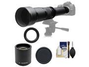 Rokinon 650-1300mm f/8-16 Telephoto Lens (Black) & 2x Teleconverter for Nikon Digital SLR Cameras