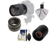 Samyang 500mm f/8.0 Mirror Lens & 2x Teleconverter with Cleaning Kit for Sony Alpha NEX Digital Cameras