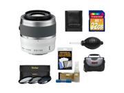 Nikon 1 30-110mm f/3.8-5.6 VR Nikkor Lens (White) with 32GB Card + Case + 3 UV/CPL/ND8 Filters + Cleaning & Accessory Kit