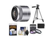 Sony Alpha E-Mount E 30mm f/3.5 Macro Lens with NP-FW50 Battery + 3 UV/FLD/PL Filters + Tripod + Cleaning Kit