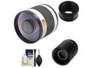 Rokinon 500mm f/6.3 Mirror Lens & 2x Teleconverter with Cleaning Kit for Samsung NX Digital Cameras