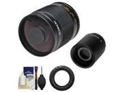 Rokinon 500mm f/8.0 Mirror Lens & 2x Teleconverter with Cleaning Kit for Nikon 1 J1 J2 V1 Digital Cameras