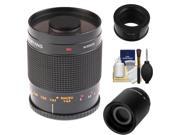 Samyang 500mm f/8.0 Mirror Lens & 2x Teleconverter with Cleaning Kit for Samsung NX Digital Cameras