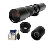 Samyang 500mm f/8.0 Telephoto Lens & 2x Teleconverter with Cleaning Kit for Samsung NX Digital Cameras