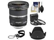 Canon EF-S 10-22mm f/3.5-4.5 USM Ultra Wide Angle Zoom Lens with 3 UV/CPL/ND8 Filters + Lens Hood + Accessory Kit