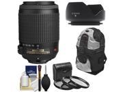 Nikon 55-200mm f/4-5.6G VR DX AF-S ED Zoom-Nikkor Lens with Sling Backpack + 3 UV/CPL/ND8 Filters + Hood + Cleaning Kit