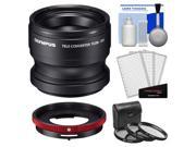 Olympus TCON-T01 Tele Converter Lens & CLA-T01 Adapter Ring Pack for Tough TG-1, TG-2 & TG-3 iHS Camera with 3 UV/CPL/ND8 Filters + Kit