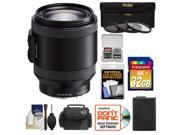 Sony Alpha E-Mount 18-200mm f/3.5-6.3 OSS PZ Zoom Lens with 32GB Card + Battery + Case + 3 (UV/ND8/CPL) Filters + Accessory Kit