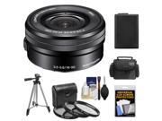 Sony Alpha E-Mount 16-50mm f/3.5-5.6 OSS PZ Zoom Lens with Battery + Case + 3 (UV/CPL/ND8) Filters + Tripod + Accessory Kit