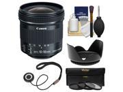 Canon EF-S 10-18mm f/4.5-5.6 IS STM Zoom Lens with Hood + 3 UV/CPL/ND8 Filters + Kit