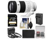 Sony Alpha E-Mount FE 70-200mm f/4.0 G OSS Zoom Lens with 64GB Card + Battery & Charger + 3 UV/CPL ND8 Filters + Accessory Kit