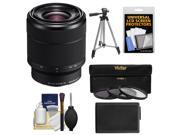 Sony Alpha E-Mount FE 28-70mm f/3.5-5.6 OSS Zoom Lens with Battery + Tripod + 3 UV/ND8/CPL Filters + Accessory Kit
