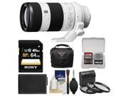 Sony Alpha E-Mount FE 70-200mm f/4.0 G OSS Zoom Lens with 64GB Card + Case + Battery + 3 UV/CPL/ND8 Filters + Accessory Kit