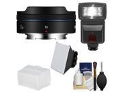 Samsung 10mm f/3.5 NX Fisheye Lens (Black) with Flash + Diffusers + Cleaning Kit