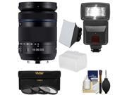 Samsung 18-200mm f/3.5-6.3 NX Movie Pro ED OIS Zoom Lens (Black) with Flash + 3 Filters + Diffusers + Kit