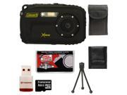 Coleman Xtreme C5WP Shock & Waterproof Digital Camera (Black) with 8GB Card + Case + Accessory Kit