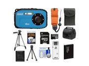 Coleman Xtreme C5WP Shock & Waterproof Digital Camera (Blue) with 8GB Card + Battery + Floating Strap + (2) Cases + Tripod + Accessory Kit