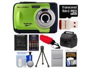 Bell & Howell Splash WP10 Shock & Waterproof Digital Camera (Green) with 8GB Card/Reader + Case + Batteries/Charger + Tripod + Accessory Kit