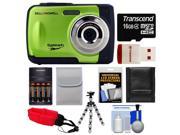 Bell & Howell Splash WP10 Shock & Waterproof Digital Camera (Green) with 16GB Card/Reader + Case + Batteries/Charger + Tripod + Accessory Kit