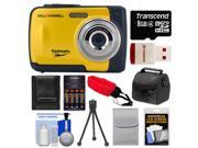 Bell & Howell Splash WP10 Shock & Waterproof Digital Camera (Yellow) with 8GB Card/Reader + Case + Batteries/Charger + Tripod + Accessory Kit