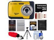 Bell & Howell Splash WP10 Shock & Waterproof Digital Camera (Yellow) with 16GB Card/Reader + Case + Batteries/Charger + Tripod + Accessory Kit