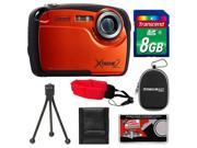 Coleman Xtreme2 C12WP Shock & Waterproof Digital Camera with HD Video (Orange) with 8GB Card + Case + Tripod + Accessory Kit