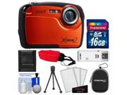 Coleman Xtreme2 C12WP Shock & Waterproof Digital Camera with HD Video (Orange) with 16GB Card + Case + Tripod + Accessory Kit