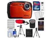 Coleman Xtreme2 C12WP Shock & Waterproof Digital Camera with HD Video (Orange) with 16GB Card + Case + Batteries & Charger + 2 Tripods + Accessory Kit