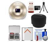 Sony Cyber-Shot DSC-QX10 Smartphone Attachable Lens-Style Digital Camera (White) with 16GB Card & Reader + Case + Battery + Flex Tripod + Accessory Kit